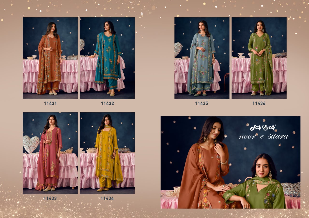 Noor E Sitara Jay Vijay Organza Pant Style Suits Exporter