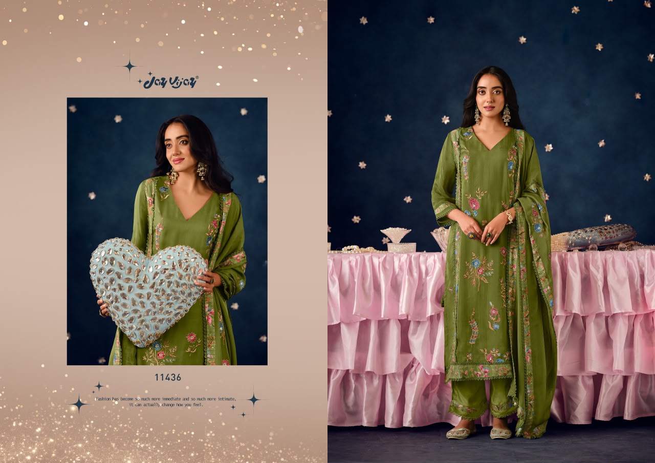 Noor E Sitara Jay Vijay Organza Pant Style Suits Exporter