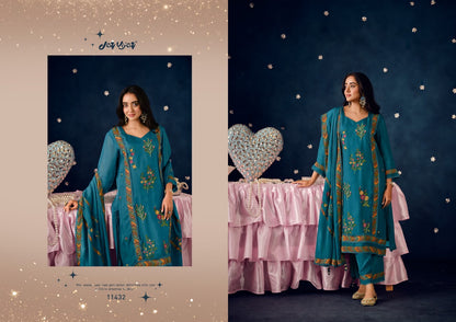 Noor E Sitara Jay Vijay Organza Pant Style Suits Exporter