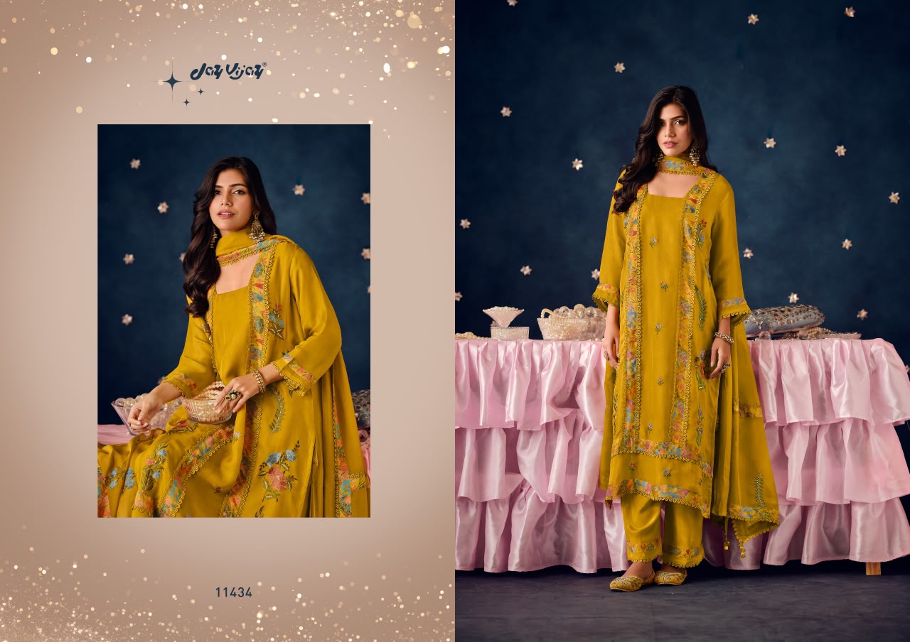 Noor E Sitara Jay Vijay Organza Pant Style Suits Exporter