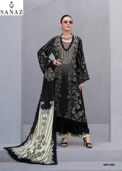 Noor E Siyah Sanaz Viscose Muslin Pakistani Salwar Suits Wholesaler