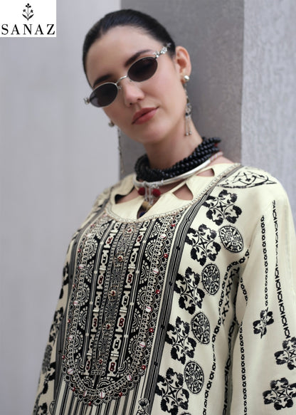 Noor E Siyah Sanaz Viscose Muslin Pakistani Salwar Suits Wholesaler
