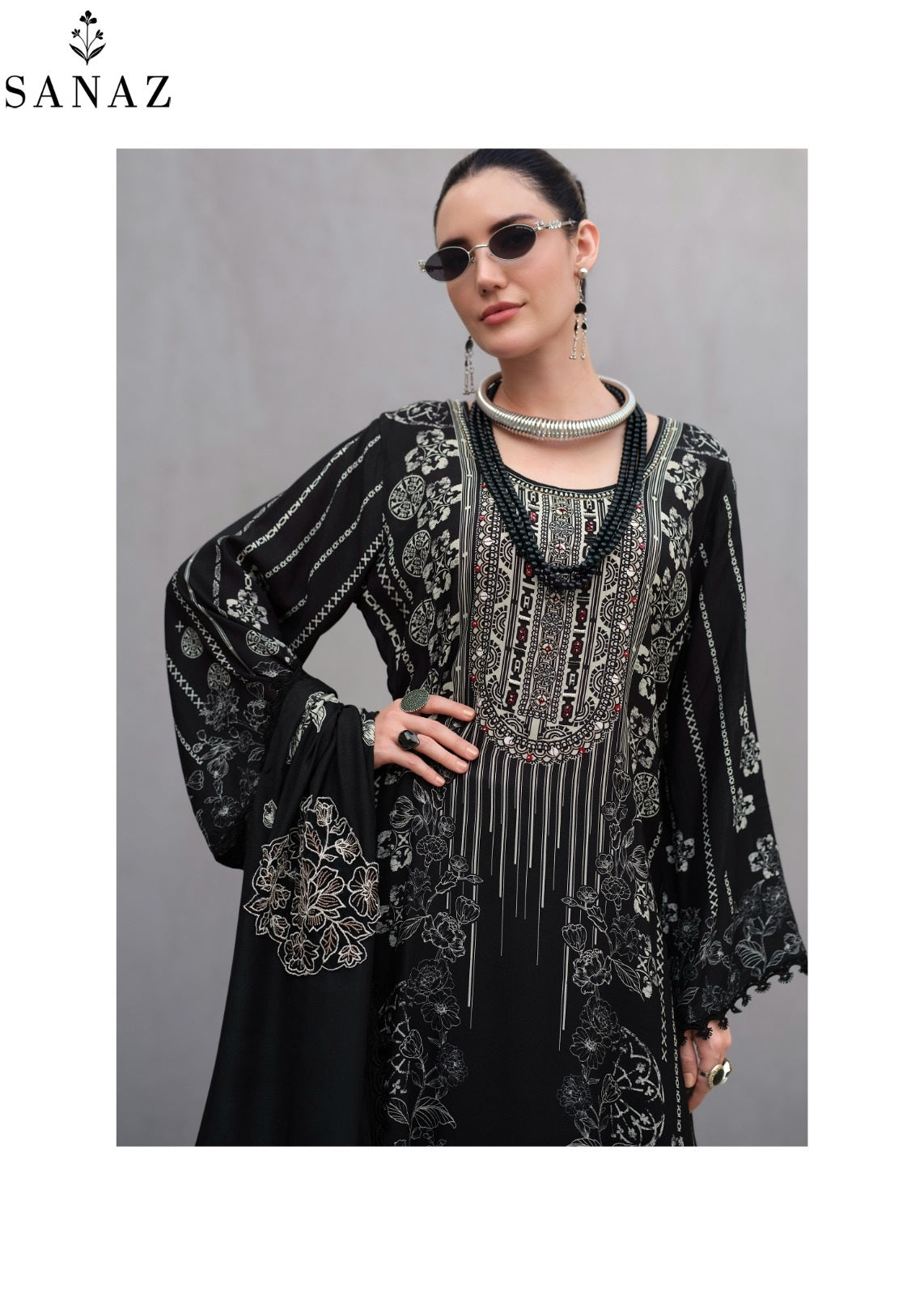 Noor E Siyah Sanaz Viscose Muslin Pakistani Salwar Suits Wholesaler