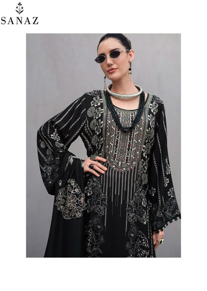 Noor E Siyah Sanaz Viscose Muslin Pakistani Salwar Suits Wholesaler