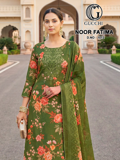 Noor Fatima 1012 Gucchi Viscose Muslin Pant Style Suits Supplier India
