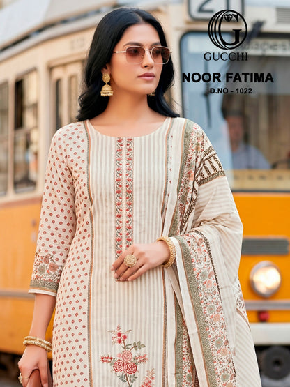 Noor Fatima 1022 Gucchi Viscose Muslin Pant Style Suits Exporter Ahmedabad