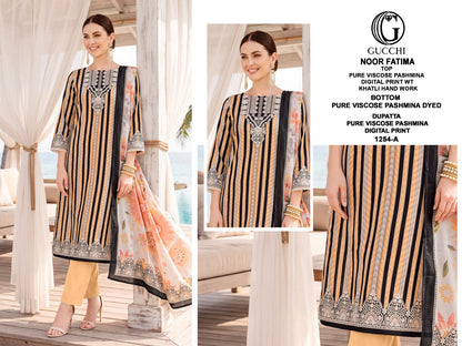 Noor Fatima 1254 Gucchi Viscose Pashmina Suits Manufacturer Ahmedabad