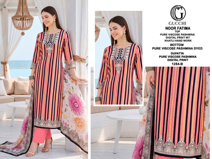 Noor Fatima 1254 Gucchi Viscose Pashmina Suits Manufacturer Ahmedabad