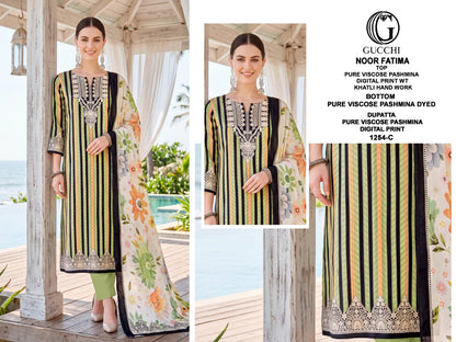 Noor Fatima 1254 Gucchi Viscose Pashmina Suits Manufacturer Ahmedabad