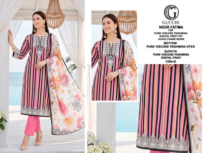 Noor Fatima 1254 Gucchi Viscose Pashmina Suits Manufacturer Ahmedabad