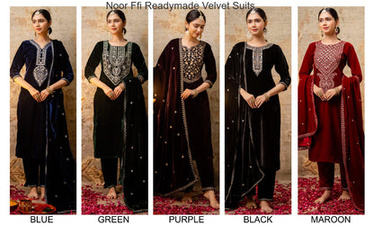 Noor Ffi Readymade Velvet Suits Exporter Ahmedabad
