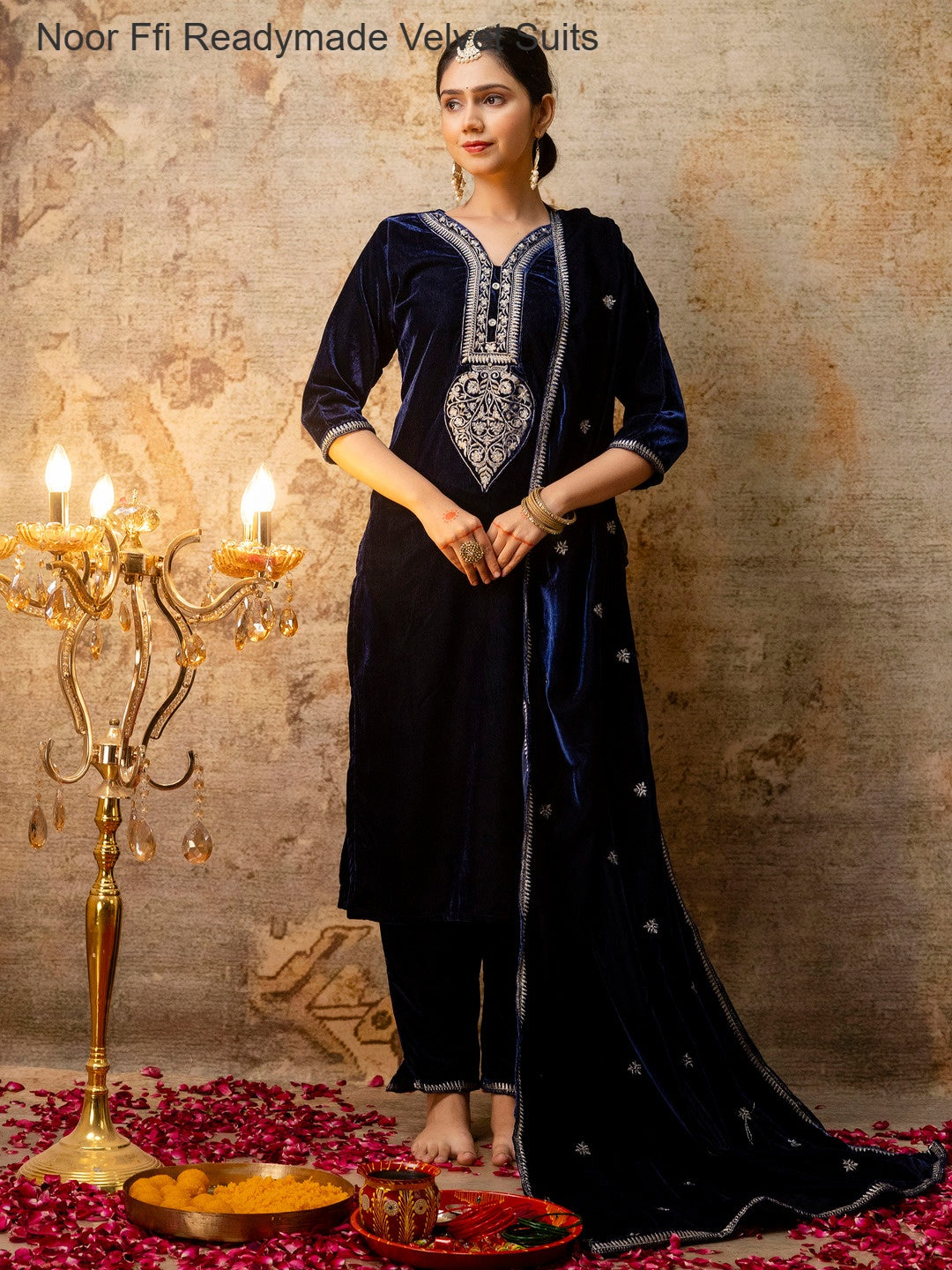 Noor Ffi Readymade Velvet Suits Exporter Ahmedabad