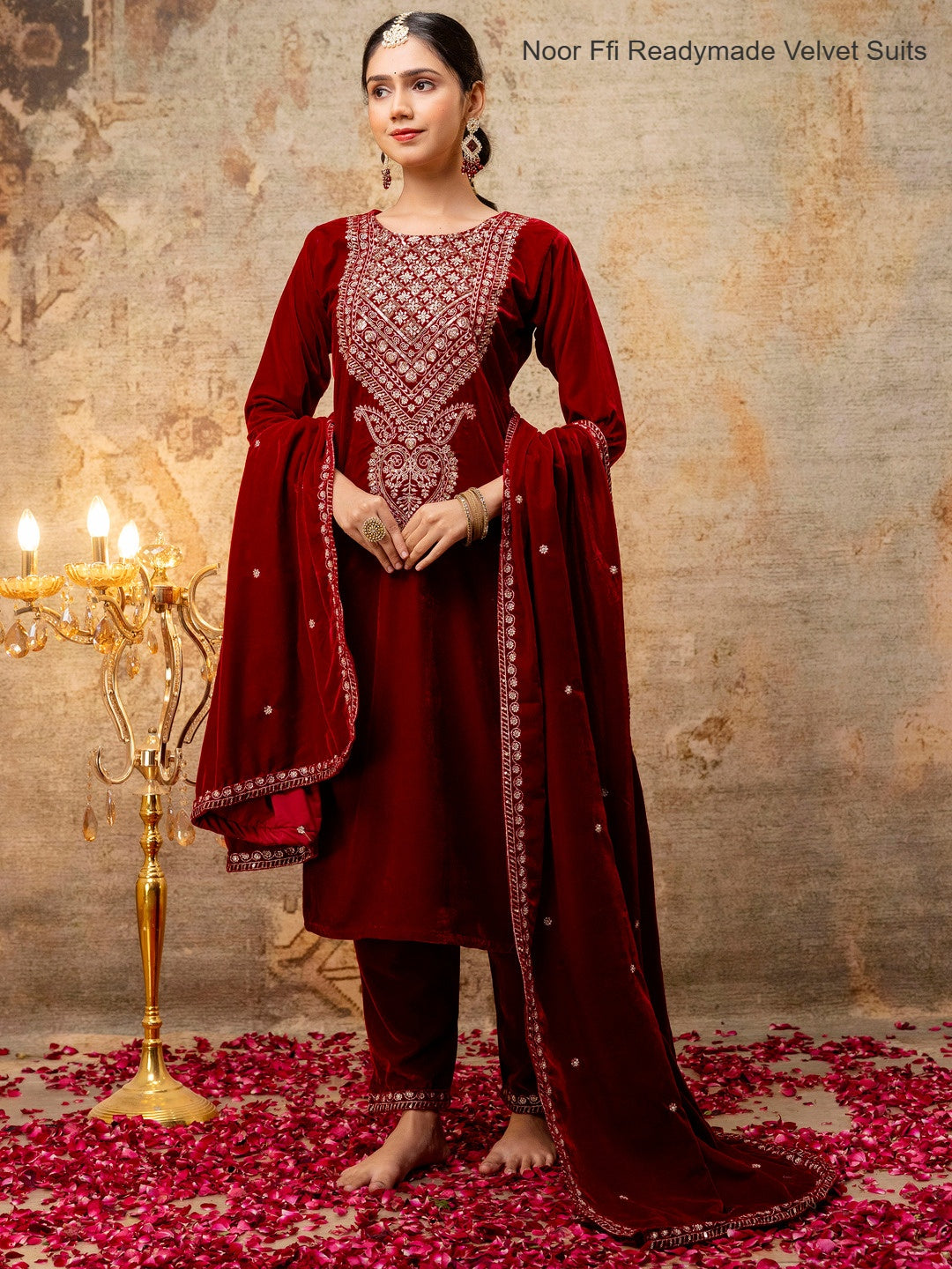 Noor Ffi Readymade Velvet Suits Exporter Ahmedabad