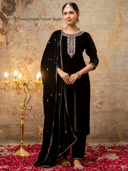Noor Ffi Readymade Velvet Suits Exporter Ahmedabad