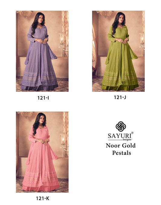 Noor Gold Pestals Sayuri Georgette Readymade Skirt Style Suits
