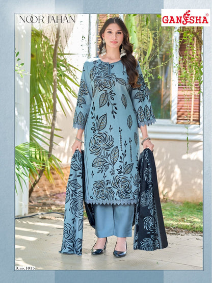 Noor Jahan Vol 1 Ganesha Mix Cotton Karachi Salwar Suits Manufacturer