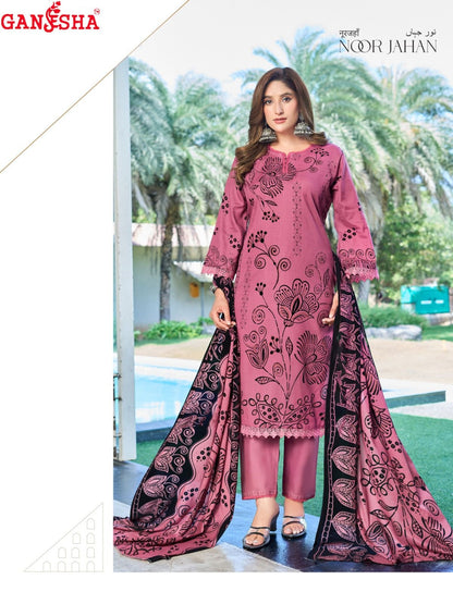 Noor Jahan Vol 2 Ganesha Mix Cotton Karachi Salwar Suits Supplier India