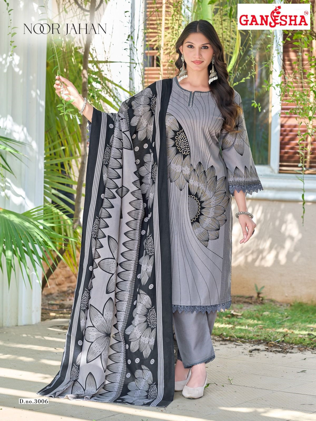 Noor Jahan Vol 3 Ganesha Mix Cotton Karachi Salwar Suits Manufacturer