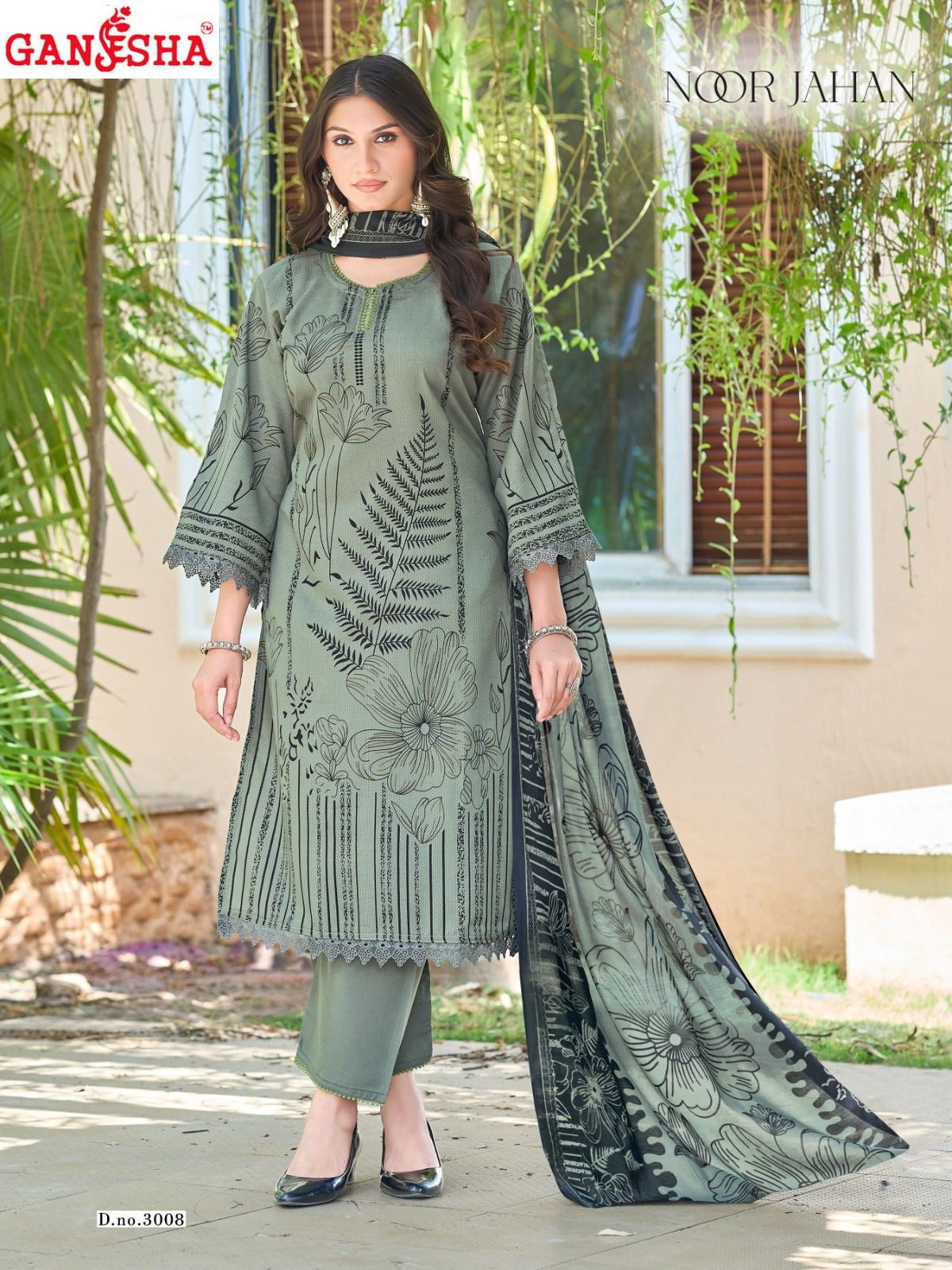 Noor Jahan Vol 3 Ganesha Mix Cotton Karachi Salwar Suits Manufacturer