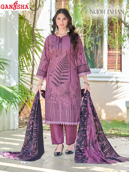 Noor Jahan Vol 3 Ganesha Mix Cotton Karachi Salwar Suits Manufacturer