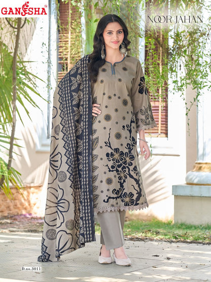 Noor Jahan Vol 3 Ganesha Mix Cotton Karachi Salwar Suits Manufacturer