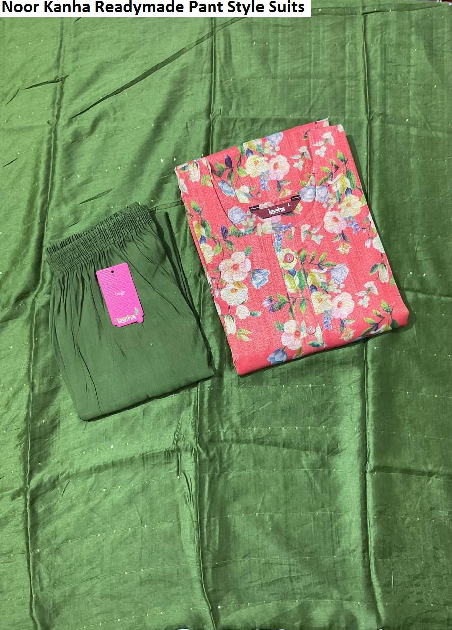Noor Kanha Tissue Readymade Pant Style Suits Wholesaler Gujarat