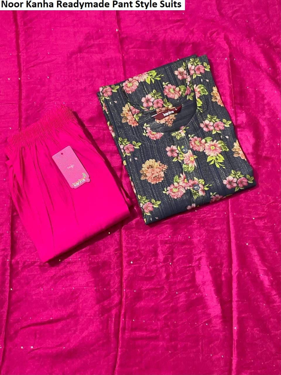 Noor Kanha Tissue Readymade Pant Style Suits Wholesaler Gujarat