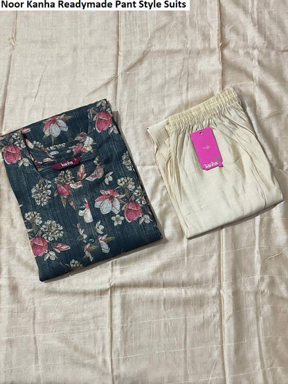 Noor Kanha Tissue Readymade Pant Style Suits Wholesaler Gujarat