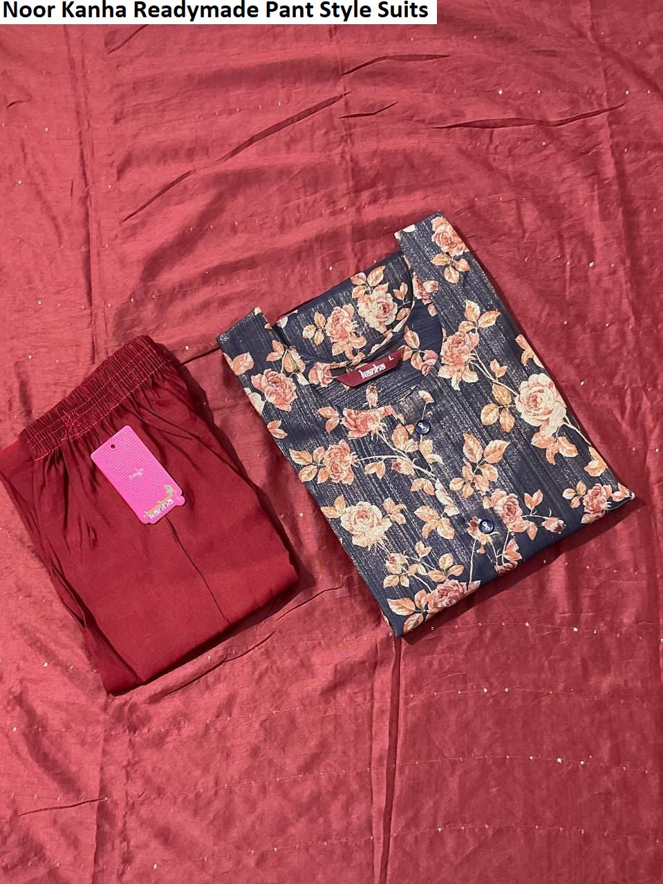 Noor Kanha Tissue Readymade Pant Style Suits Wholesaler Gujarat