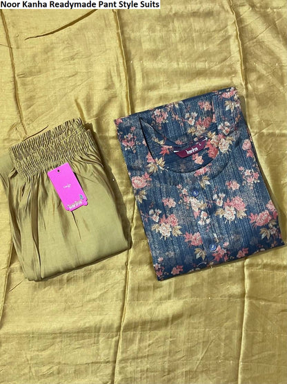 Noor Kanha Tissue Readymade Pant Style Suits Wholesaler Gujarat