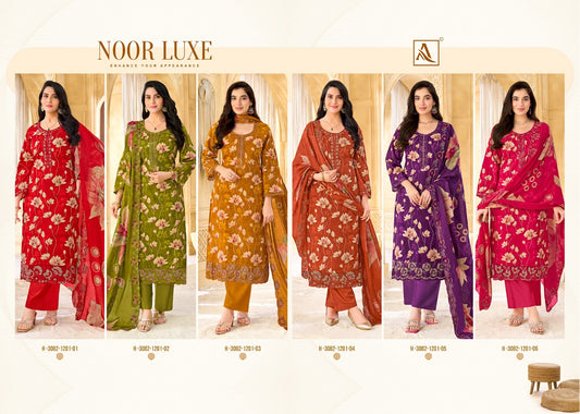 Noor Luxe Alok Cambric Cotton Karachi Salwar Suits Supplier Ahmedabad