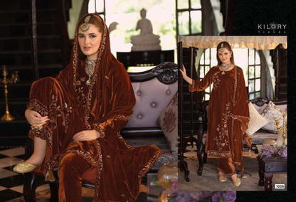 Noor Mahal Kilory Velvet Suits Wholesaler India