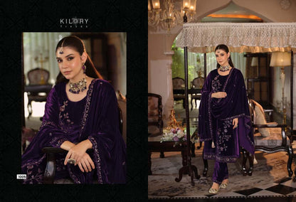Noor Mahal Kilory Velvet Suits Wholesaler India