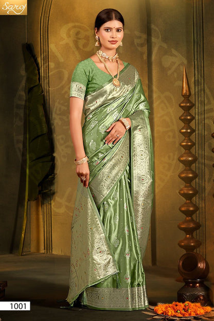 Noor Mahal Satin Saroski Vol 1 Saroj Silk Sarees Exporter