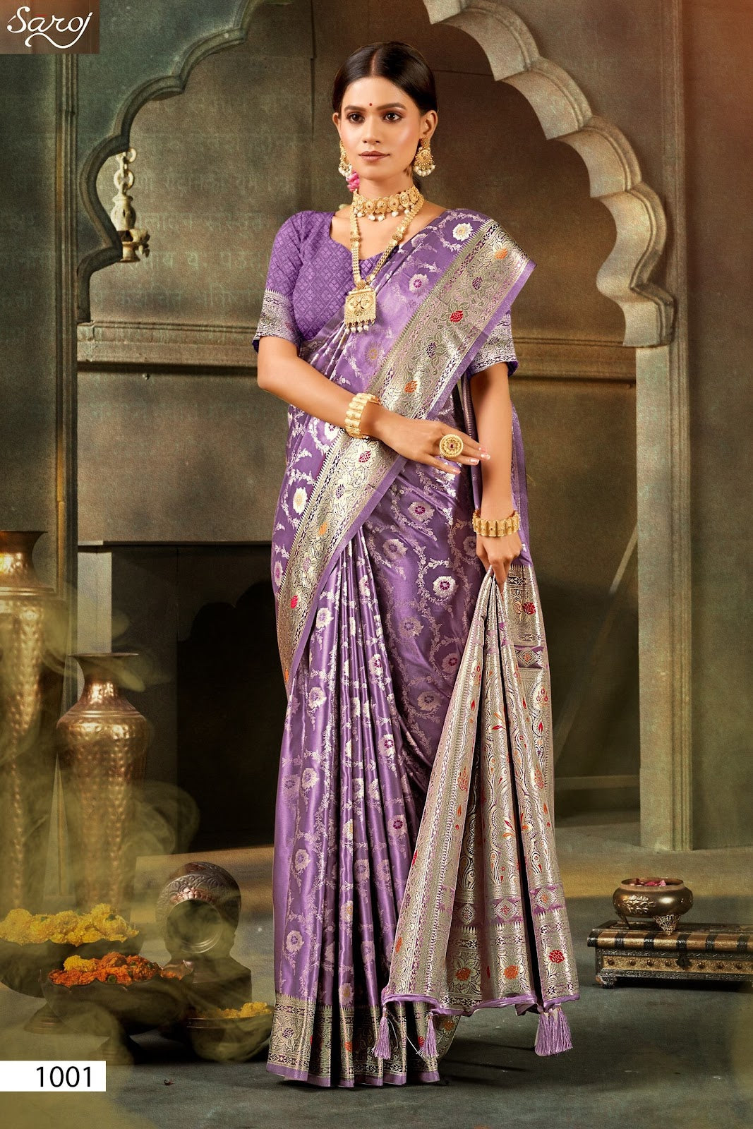 Noor Mahal Satin Saroski Vol 2 Saroj Silk Sarees Manufacturer