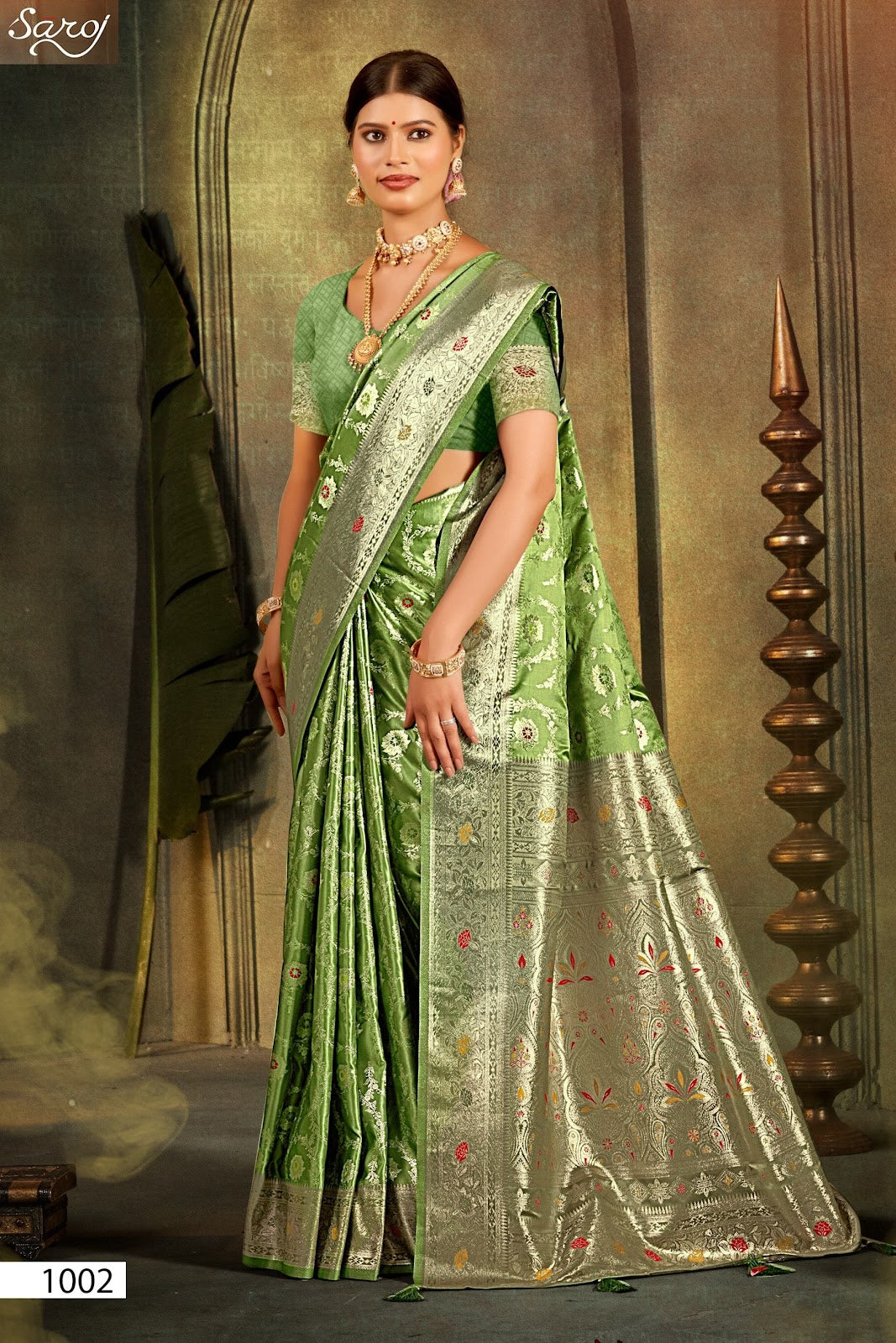 Noor Mahal Satin Saroski Vol 2 Saroj Silk Sarees Manufacturer