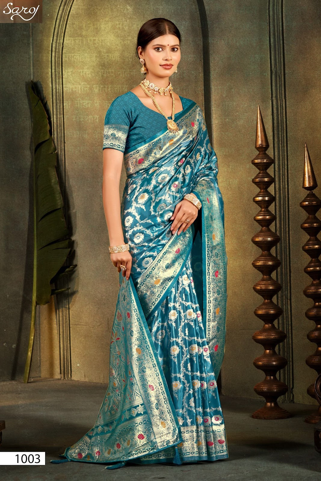 Noor Mahal Satin Saroski Vol 2 Saroj Silk Sarees Manufacturer