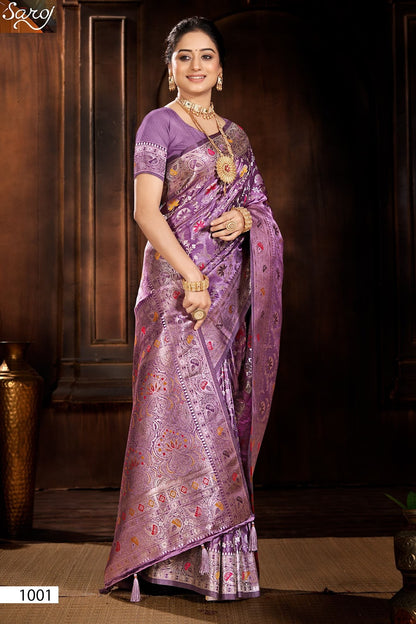 Noor Mahal Satin Saroski Vol 3 Saroj Silk Sarees Supplier