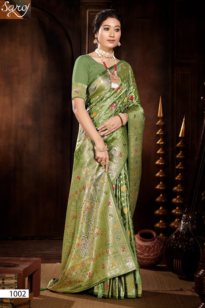 Noor Mahal Satin Saroski Vol 3 Saroj Silk Sarees Supplier