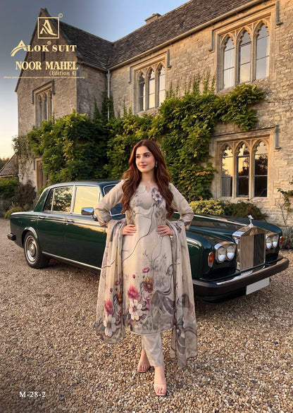 Noor Mahel Edition 4 Alok Viscose Karachi Salwar Suits Supplier India