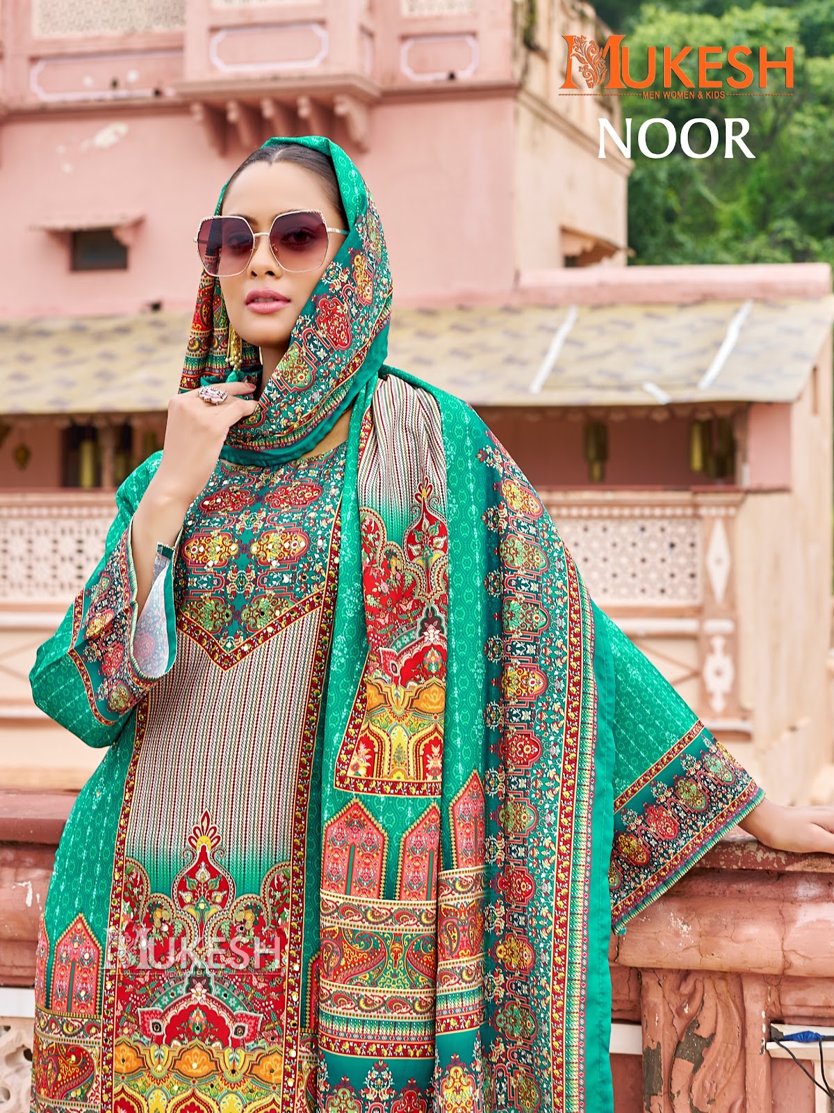Noor Mukesh Banwery Crape Silk Karachi Readymade Suits Wholesale Rate