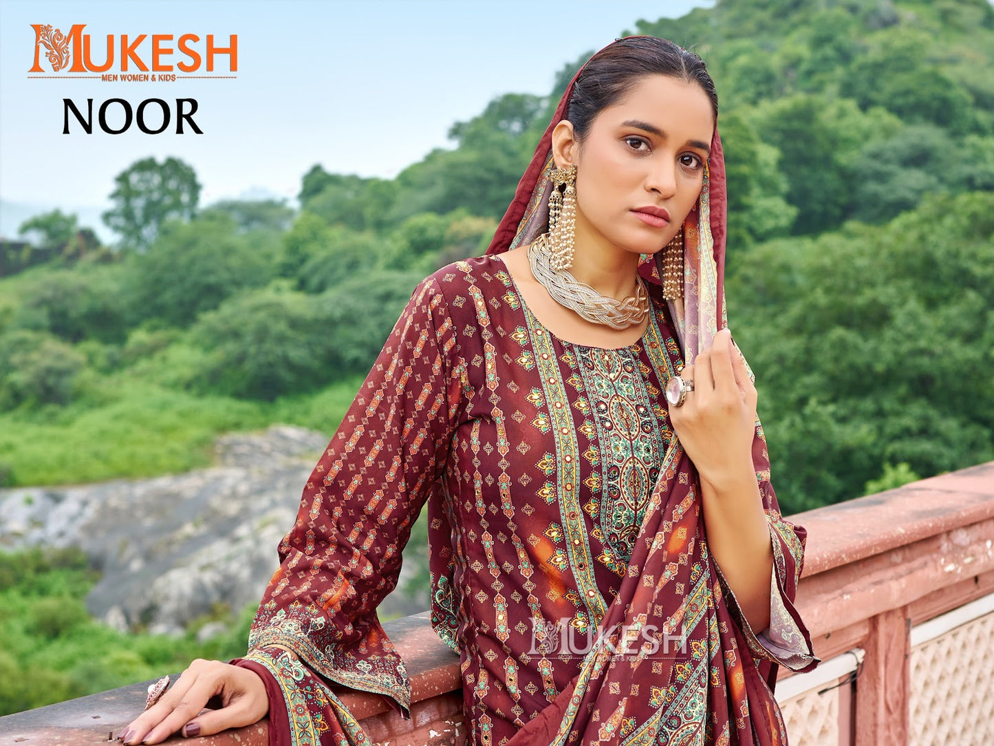 Noor Mukesh Banwery Crape Silk Karachi Readymade Suits Wholesale Rate