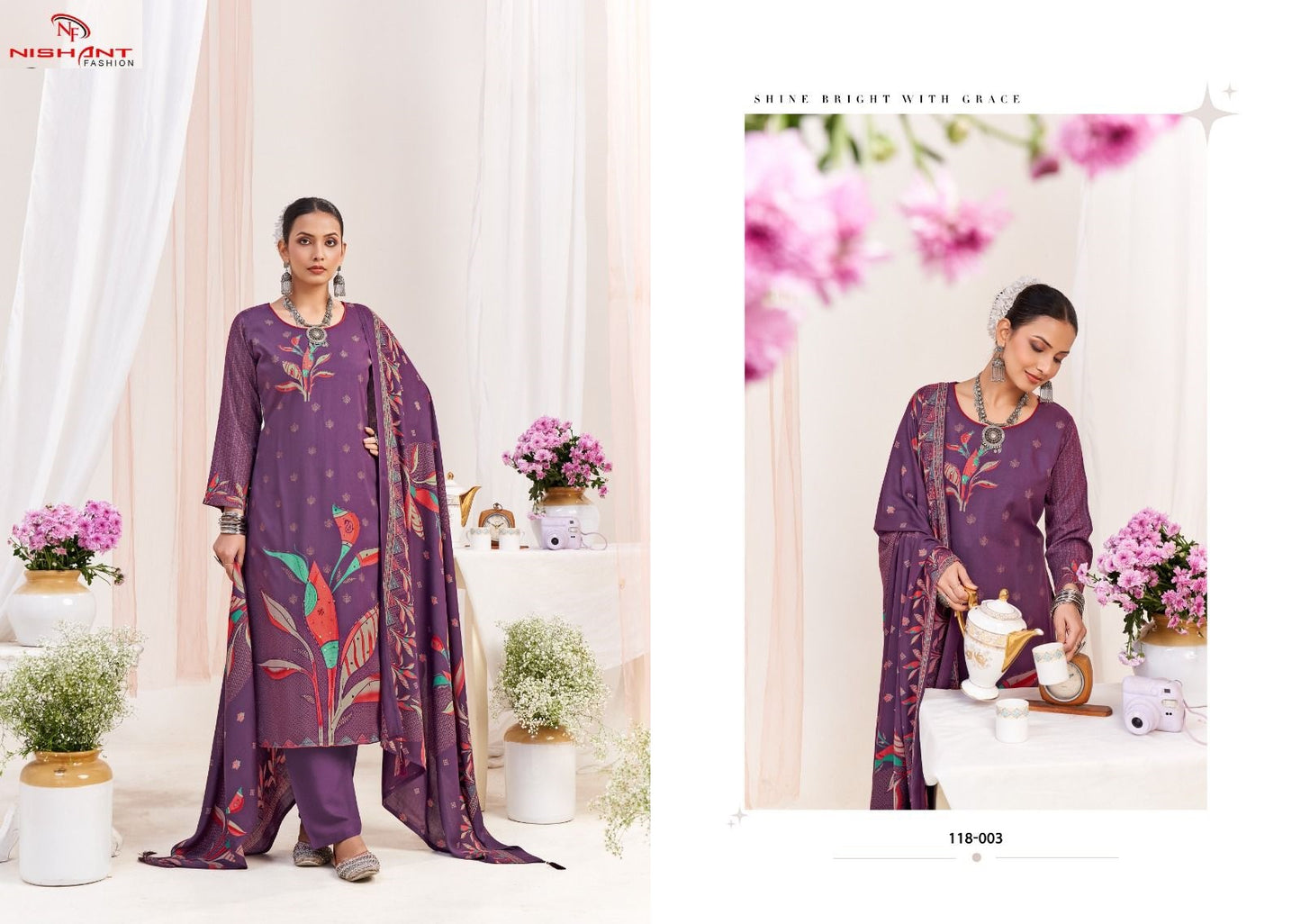 Noor Nishant Fashion Pashmina Suits Exporter India