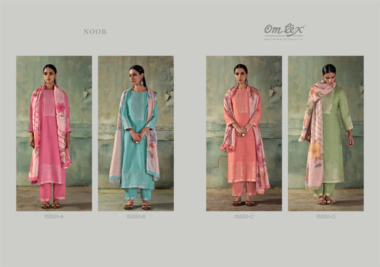 Noor Omtex Linen Jacquard Pant Style Suits Exporter