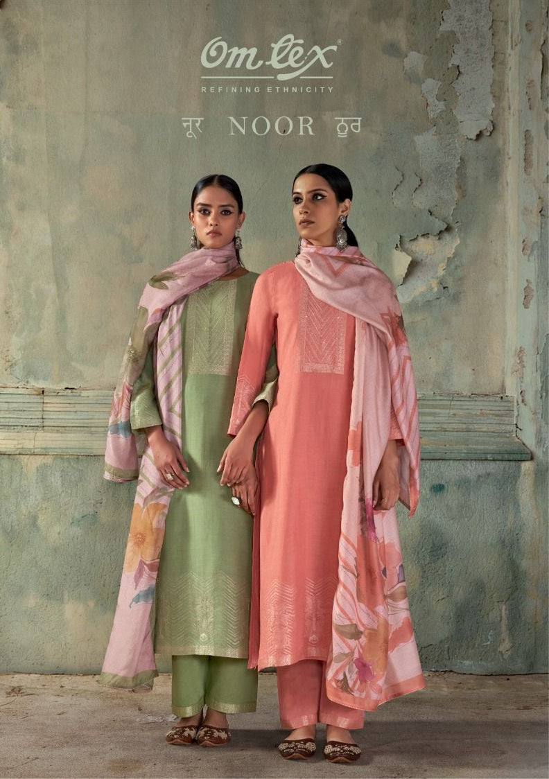 Noor Omtex Linen Jacquard Pant Style Suits Exporter