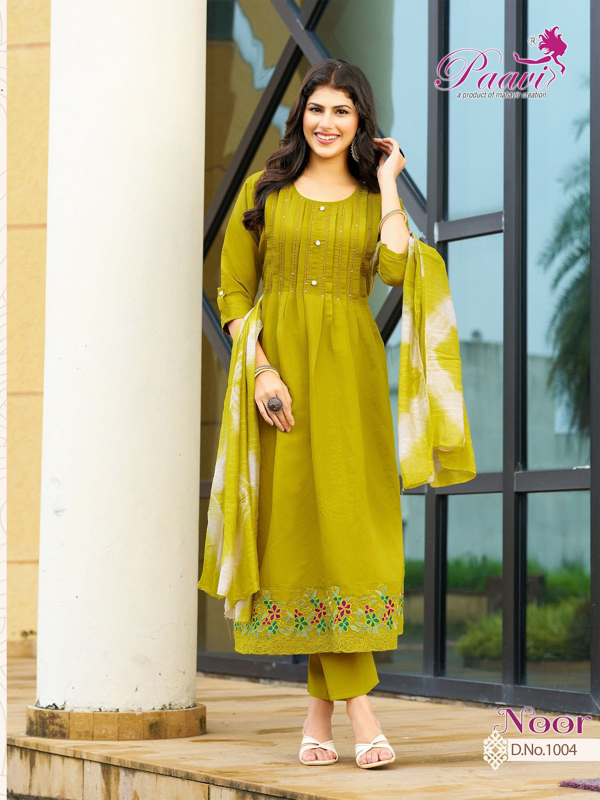 Noor Paavi Roman Readymade Anarkali Suits Supplier India