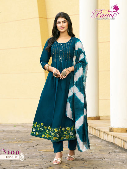 Noor Paavi Roman Readymade Anarkali Suits Supplier India