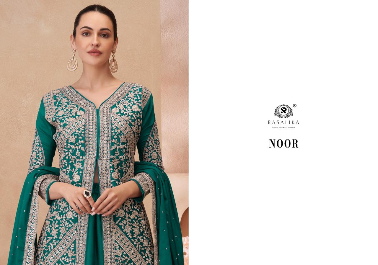 Noor Rasalika Chinon Silk Readymade Suits Wholesaler India