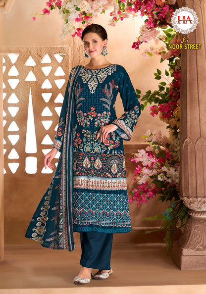 Noor Street Harshit Fashion Viscose Reyon Karachi Salwar Suits Wholesaler India