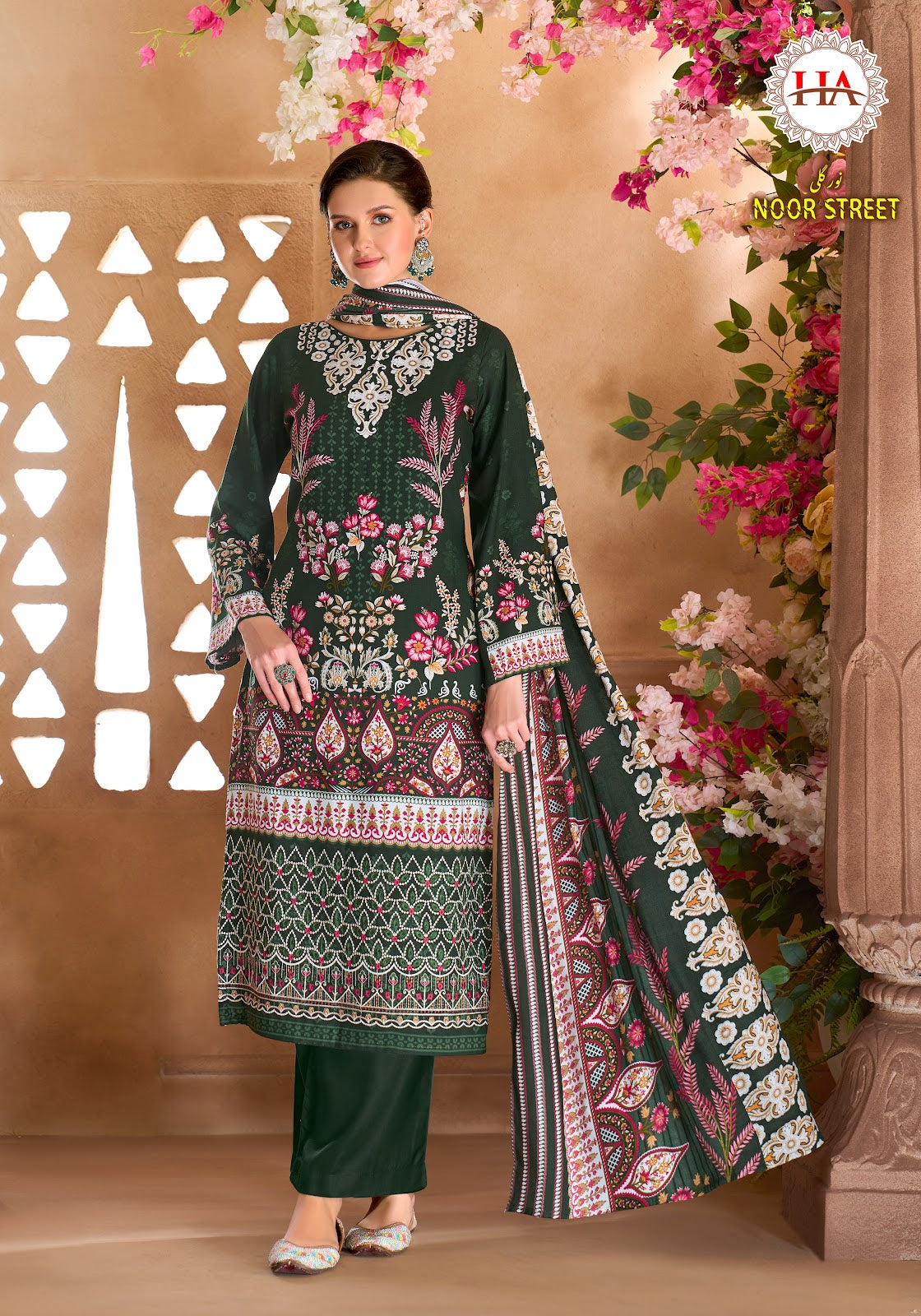 Noor Street Harshit Fashion Viscose Reyon Karachi Salwar Suits Wholesaler India